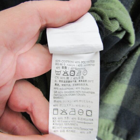 Burnside Flannel Shirt Mens Large Plaid Button Up Worthy Brewing Brewing Company - Picture 8 of 10